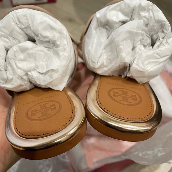 Tory Burch Miller Sandals Size 5 rose gold tan - Picture 4 of 8